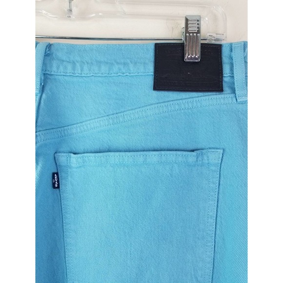Levi's Made & Crafted BARREL WOMEN'S JEANS 31 AQUA BLUE Straight Raw Hem Loose - Picture 13 of 14